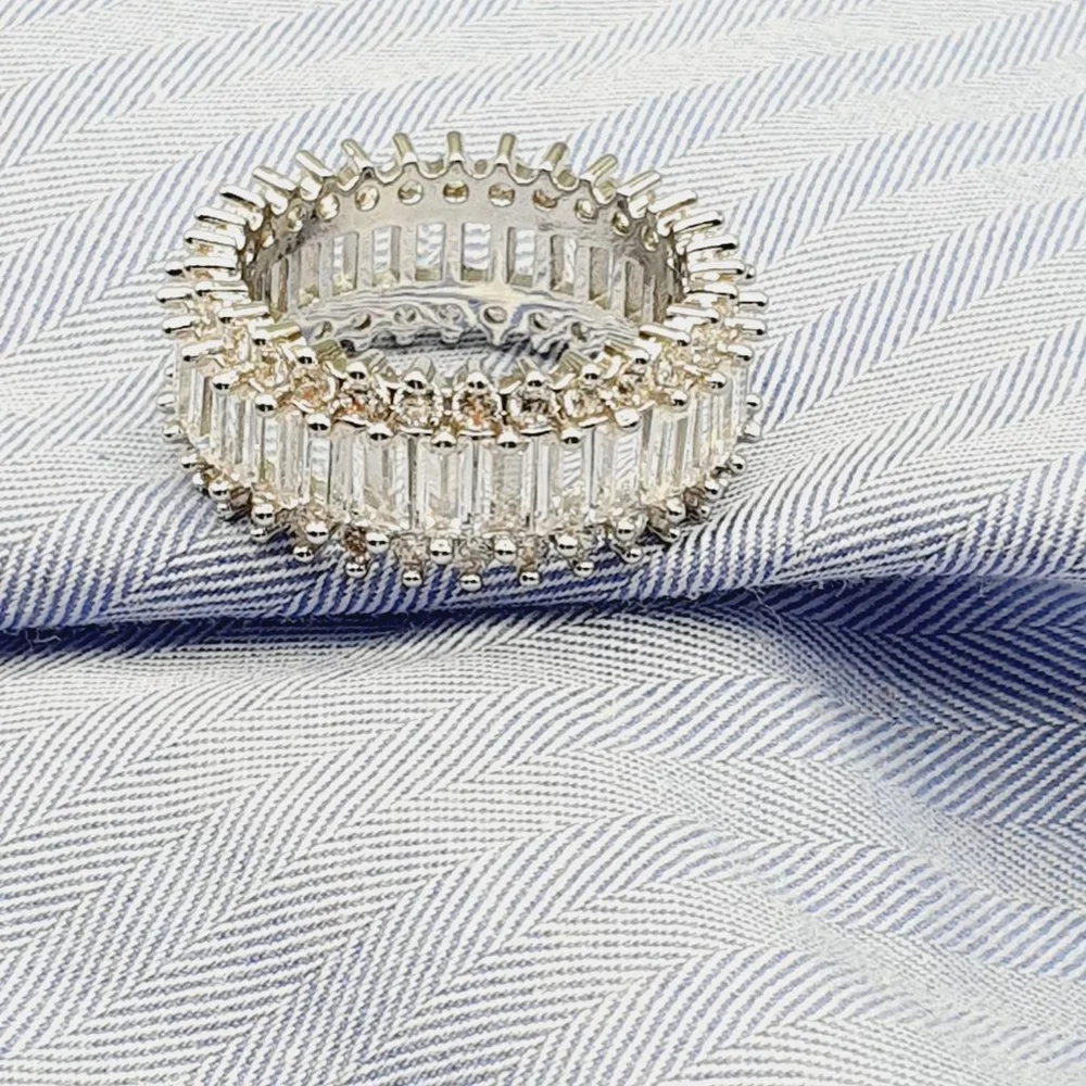 🔥 Fashion Dainty Gems Zircon Beautiful Eternity Rings for Women, EVGG1369